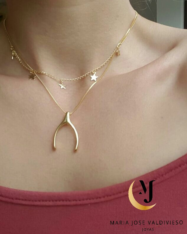 Collar Wishbone Oro