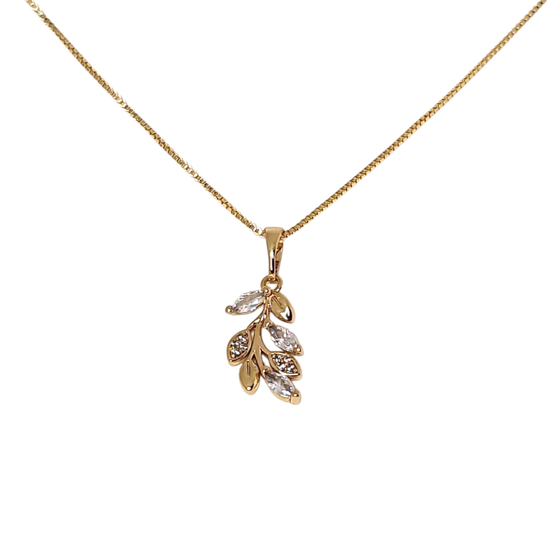 Collar Hoja Gracia Circones Oro