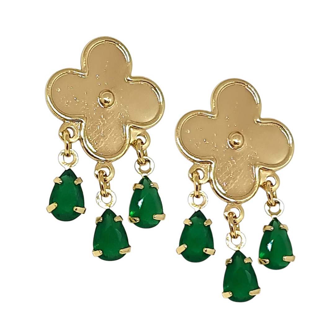 Aros Mariana Esmeralda Oro