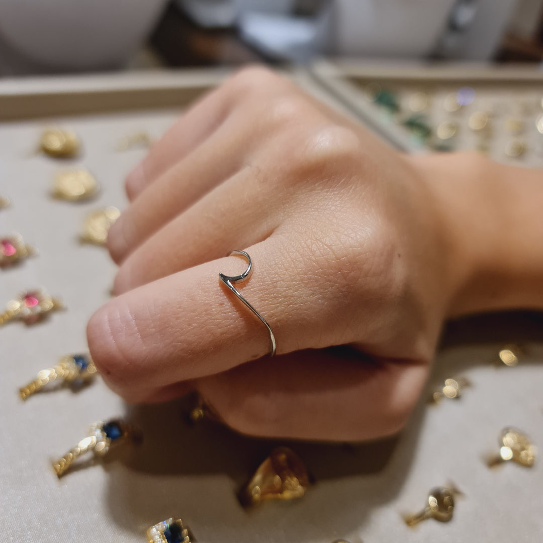 Anillo Olas Platino