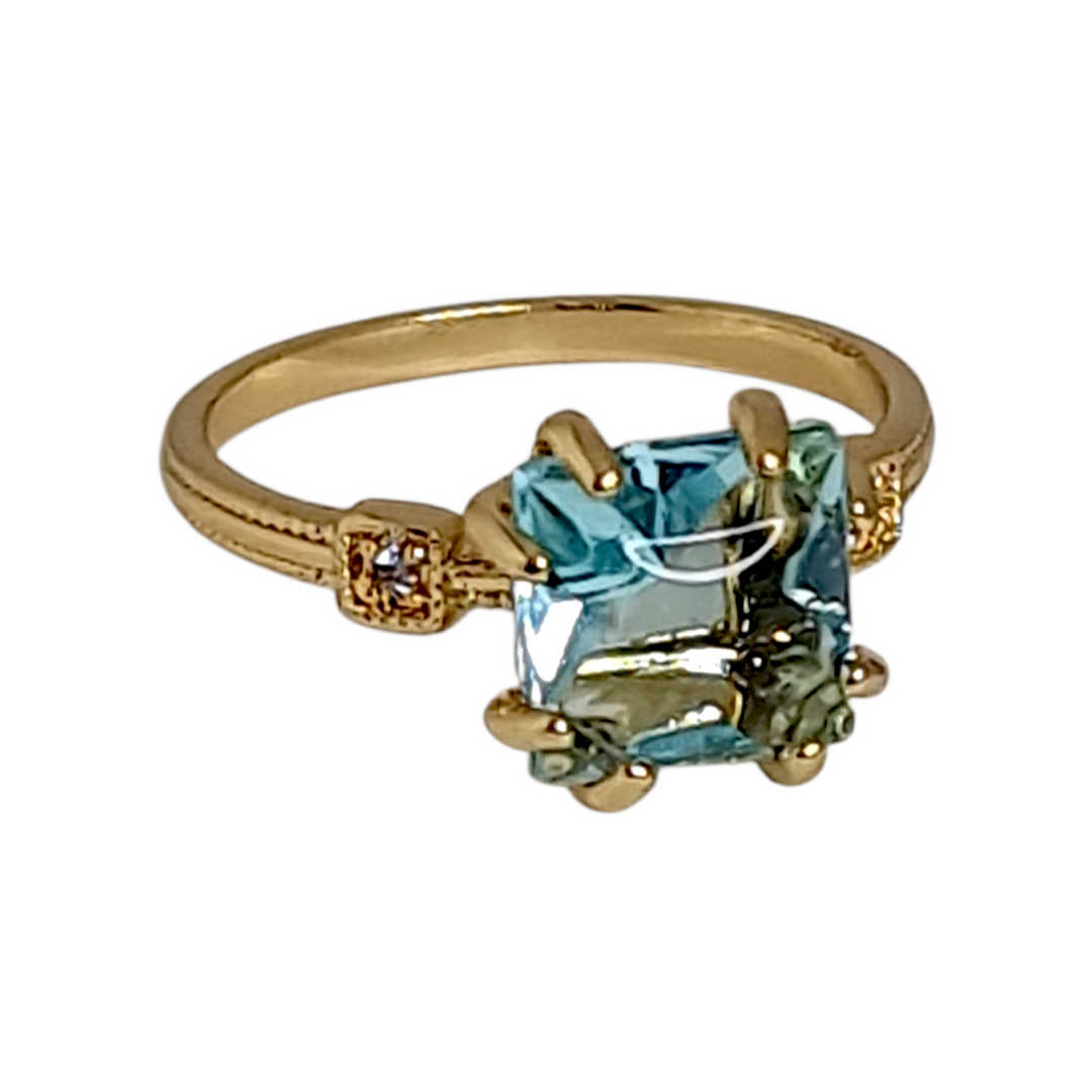 Anillo Paula Aguamarina Oro
