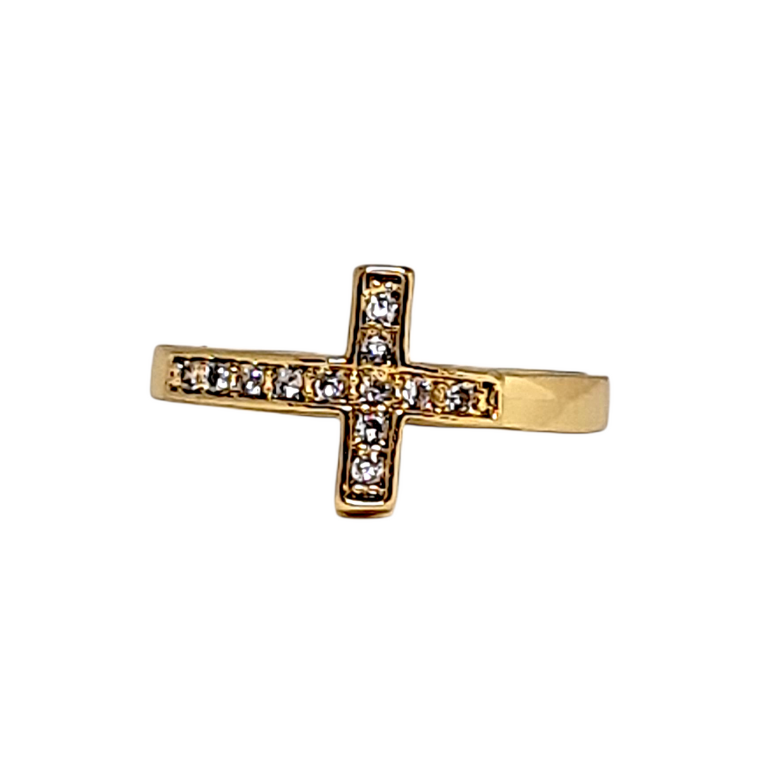 Anillo Cruz Circones Oro