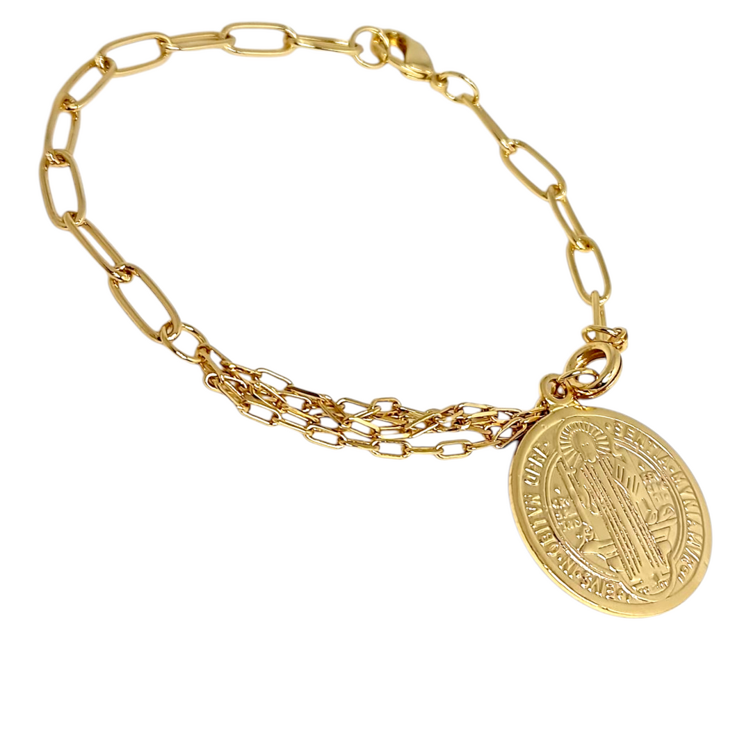 Pulsera San Benito Eslabones Oro