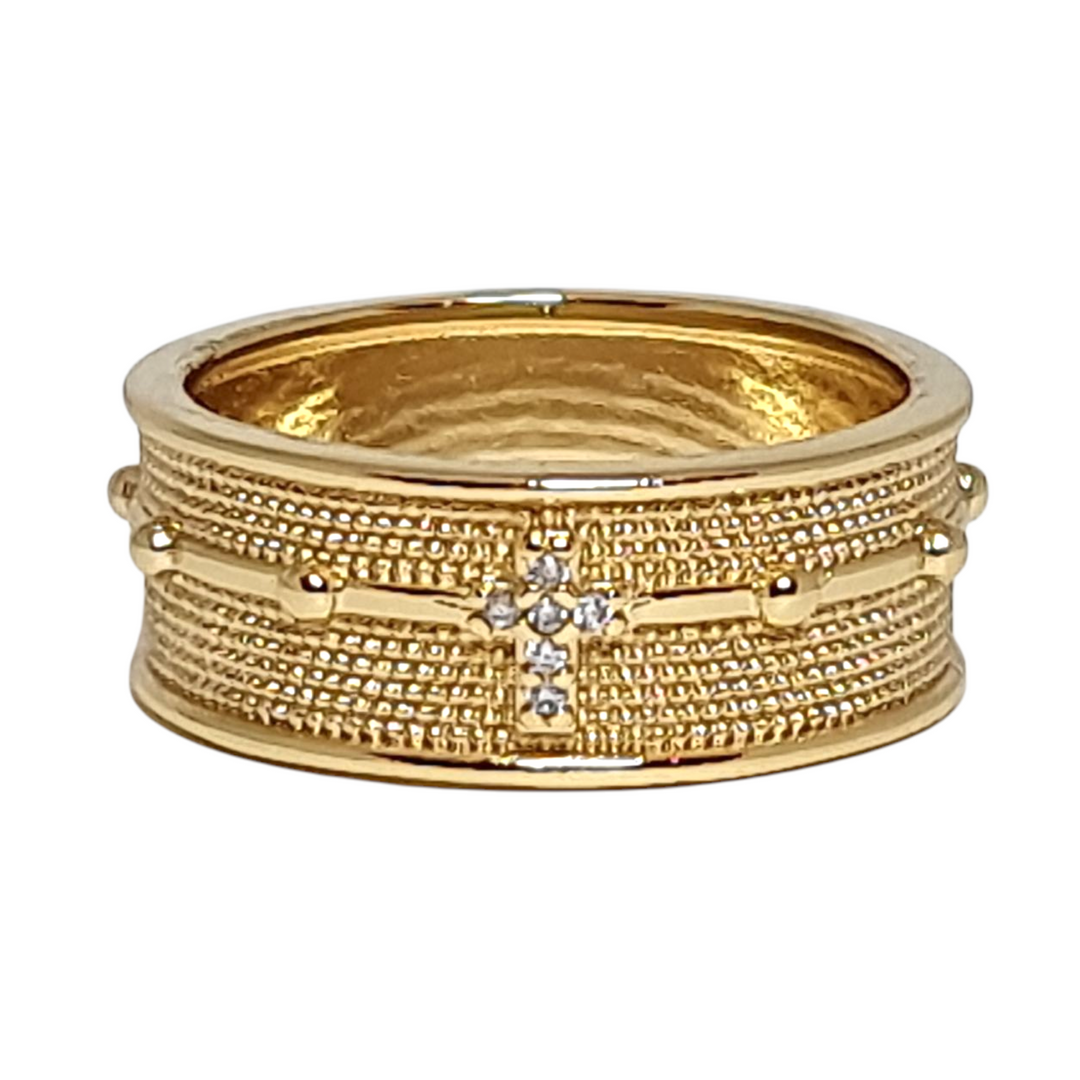 Anillo Denario Circón Oro