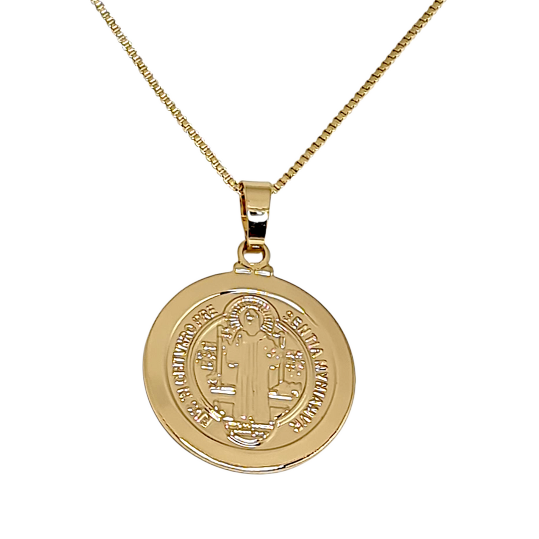 Collar San Benito Borde Oro