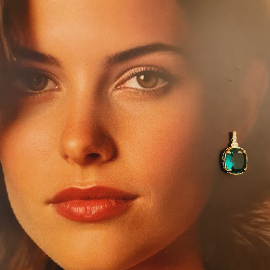 Aros Ana Esmeralda Oro