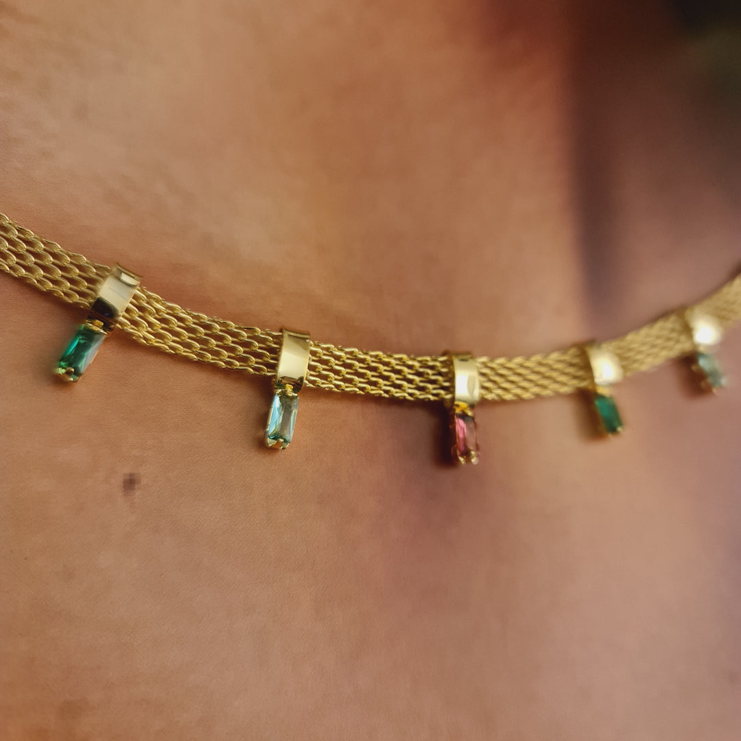 Collar Cinta Chocker Macarena Oro