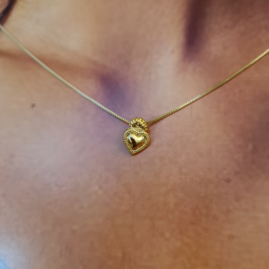 Collar Detente Corazón Oro
