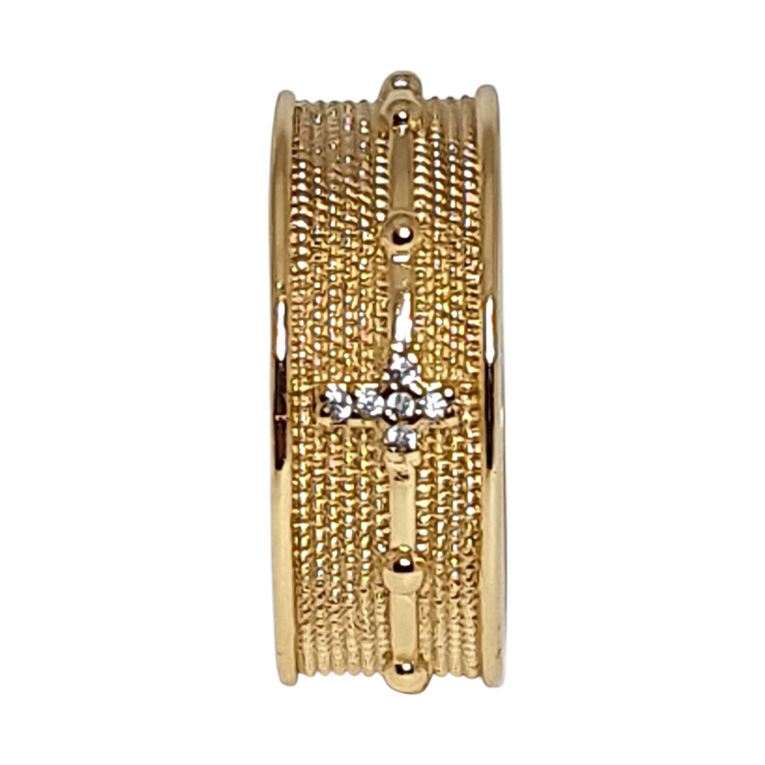 Anillo Denario Circón Oro