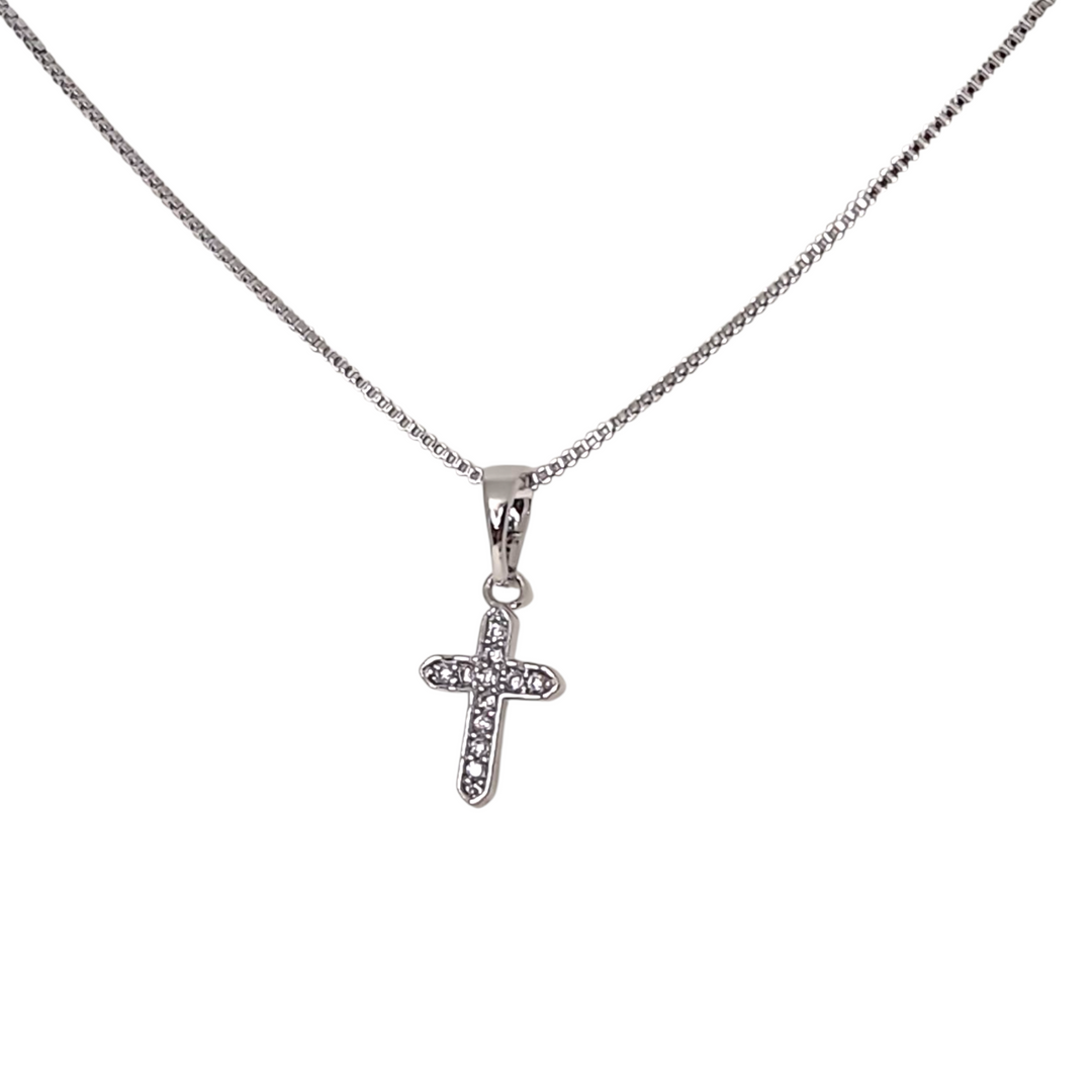 Collar Cruz Circones Ale Platino