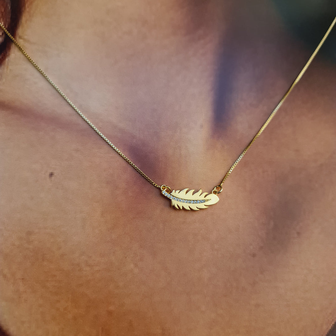 Collar Loreto Hoja Circones Oro