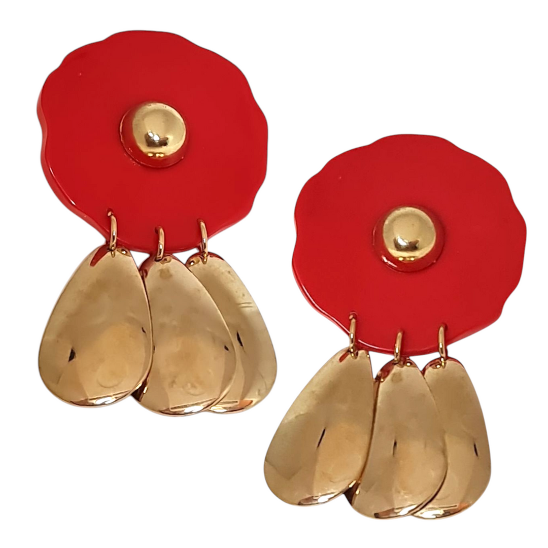 Aros Josefina Rojos Oro