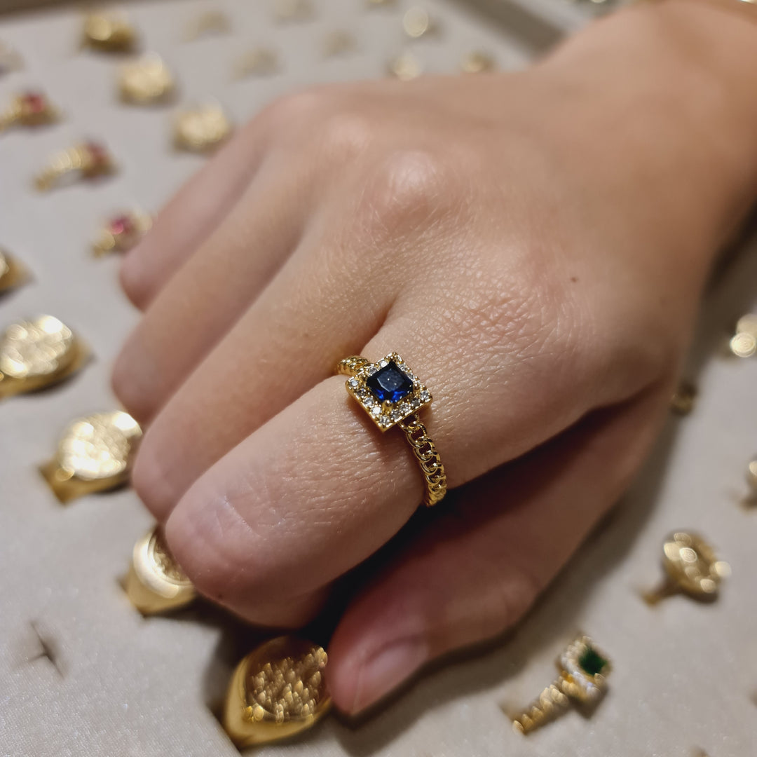 Anillo Sofía Záfiro Oro
