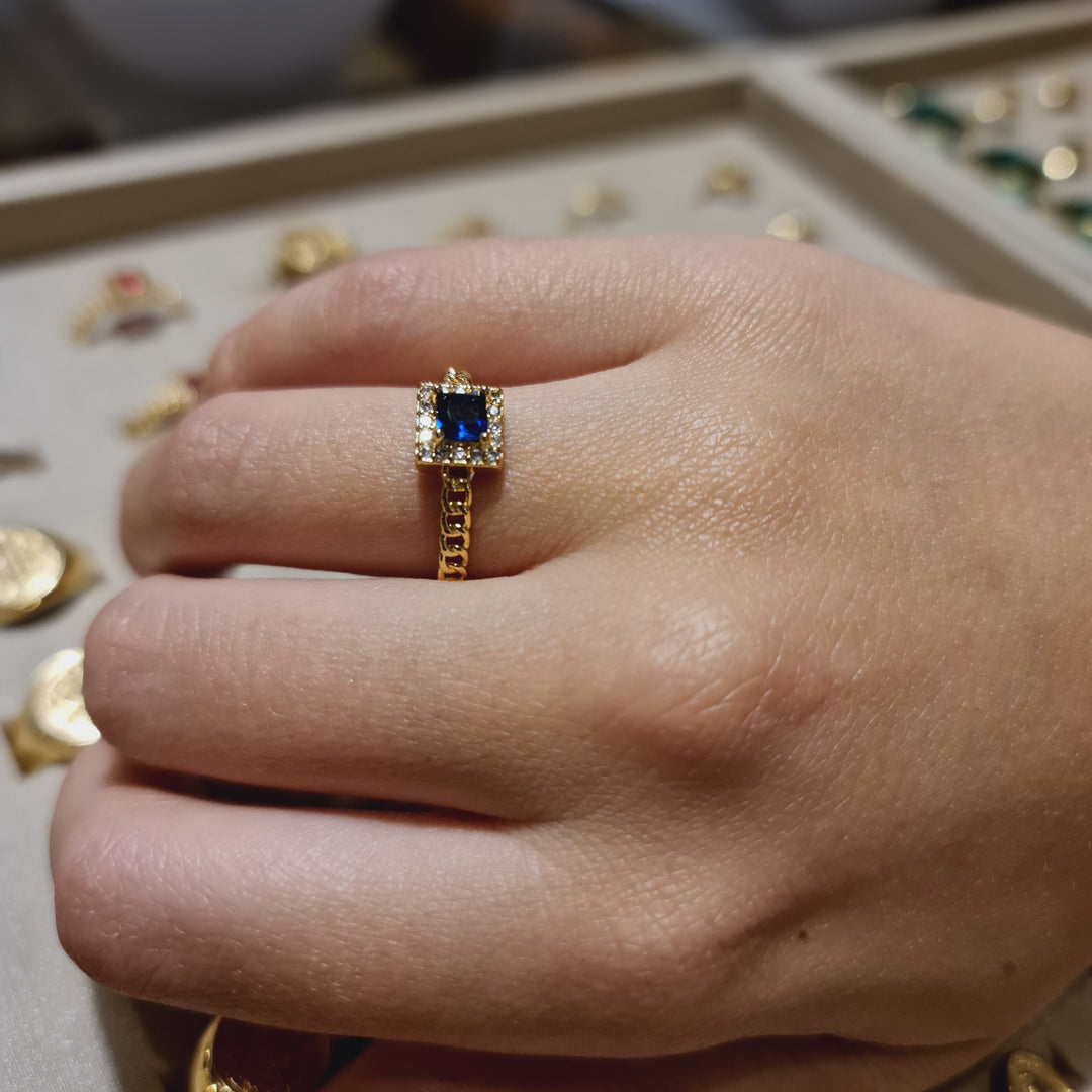 Anillo Sofía Záfiro Oro