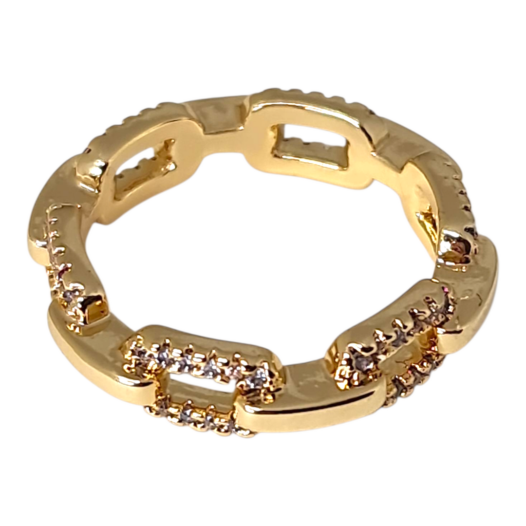 Anillo Eslabones Circones Oro