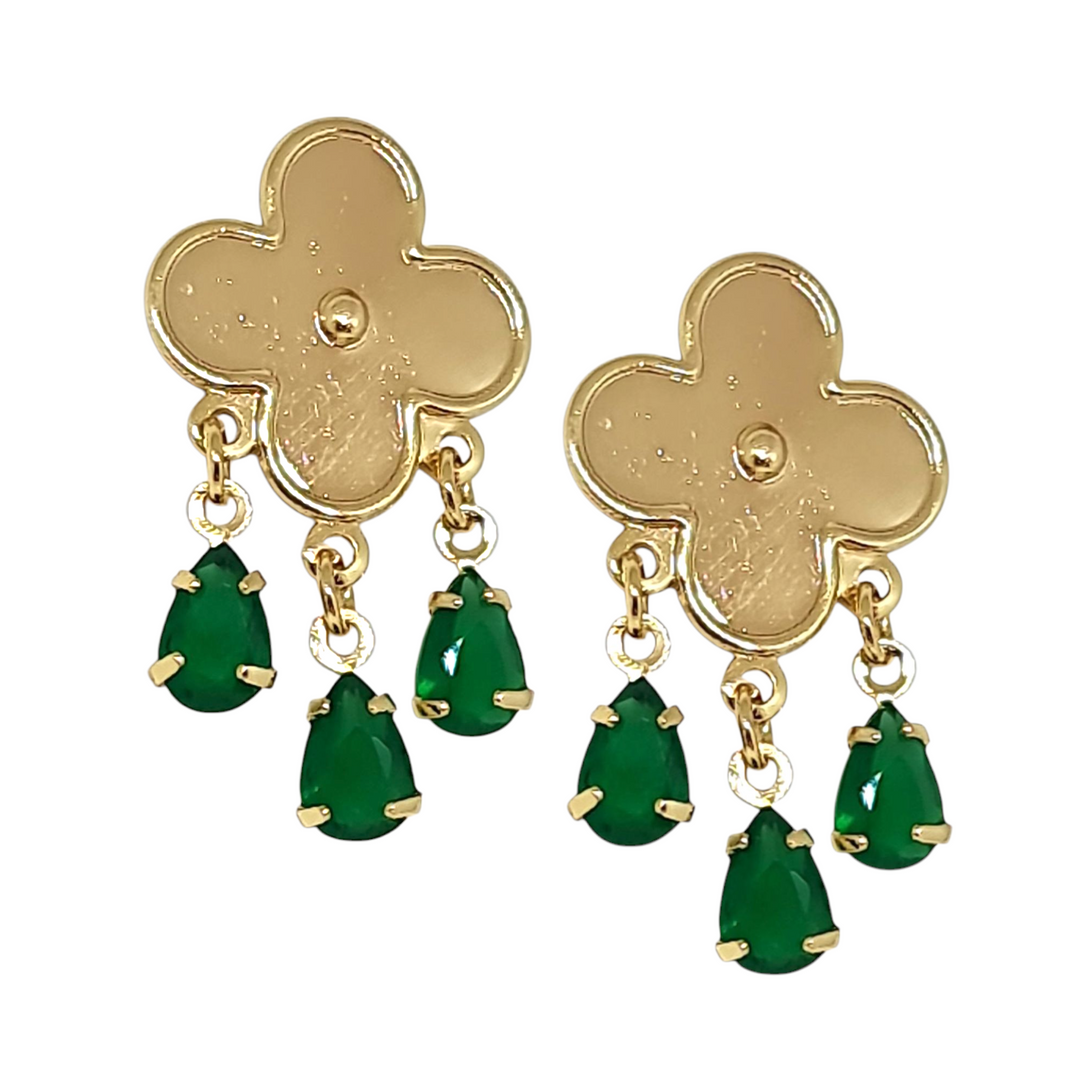 Aros Mariana Esmeralda Oro