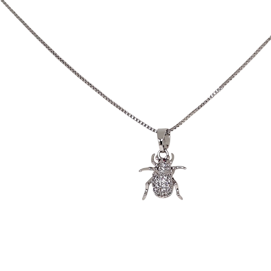 Collar Escarabajo Platino