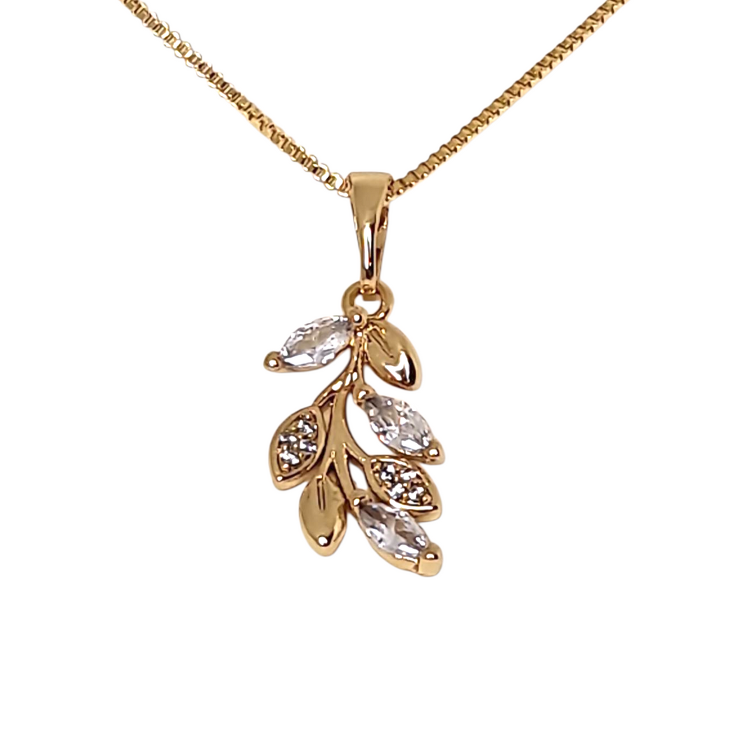 Collar Hoja Gracia Circones Oro