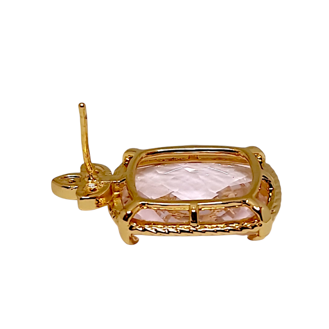 Aros Magdalena Cuarzo Rosado Oro