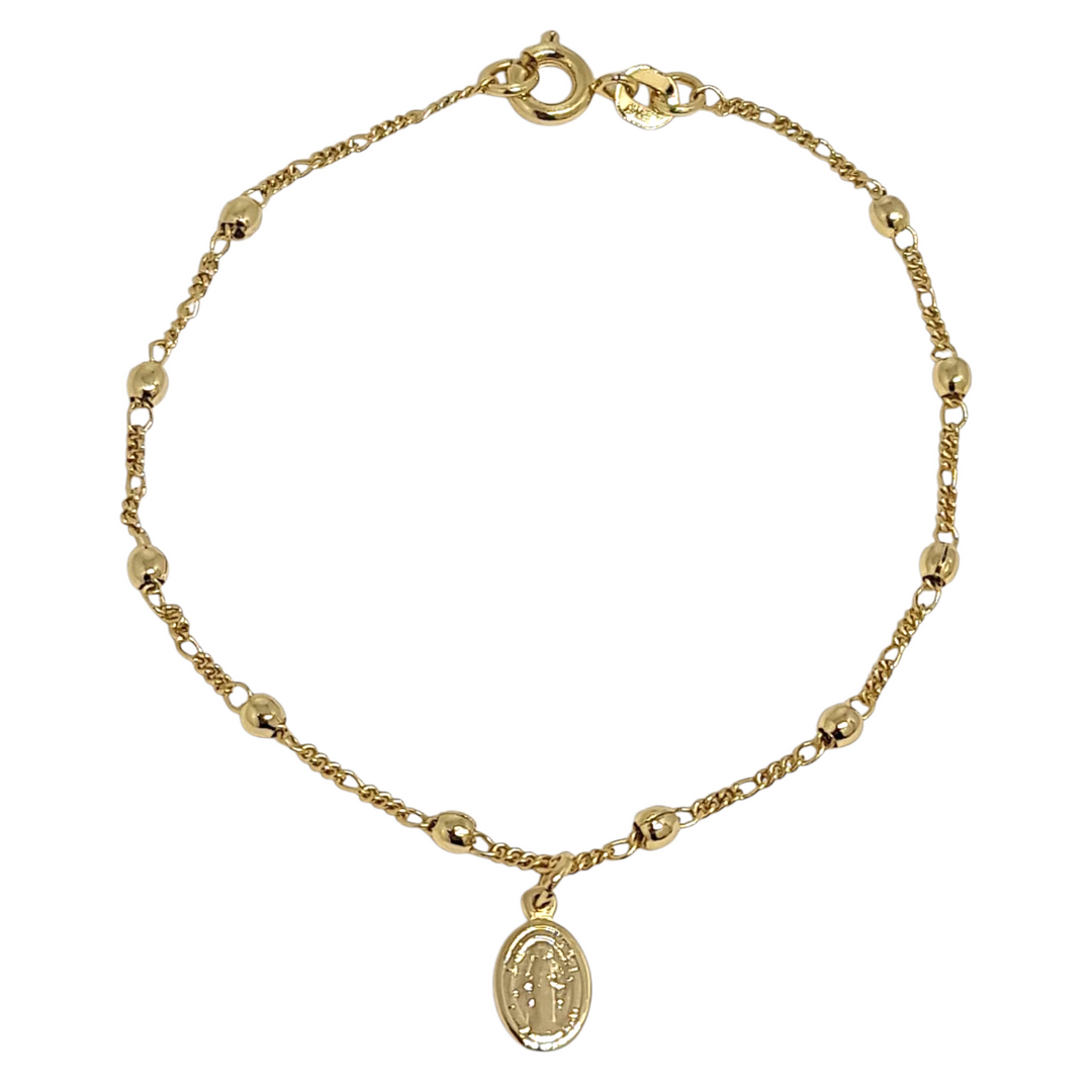 Pulsera Denario Medalla Oro