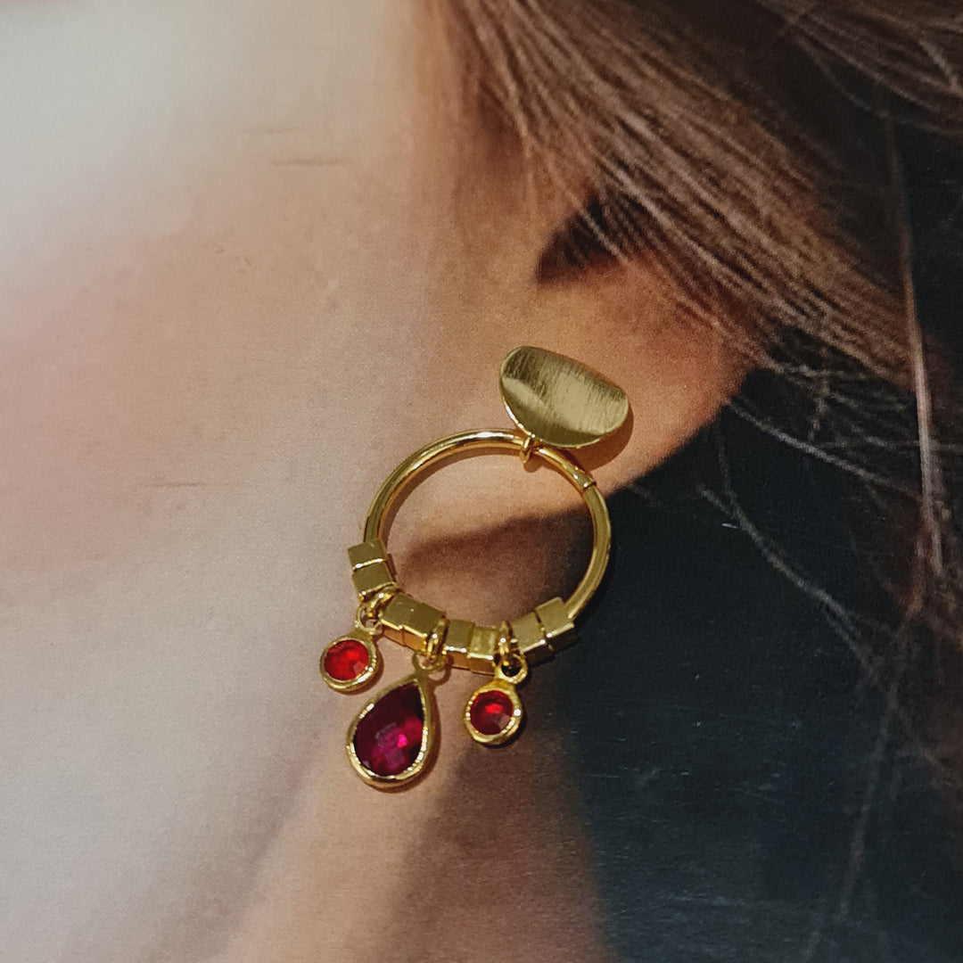 Aros Montserrat Rojo Oro