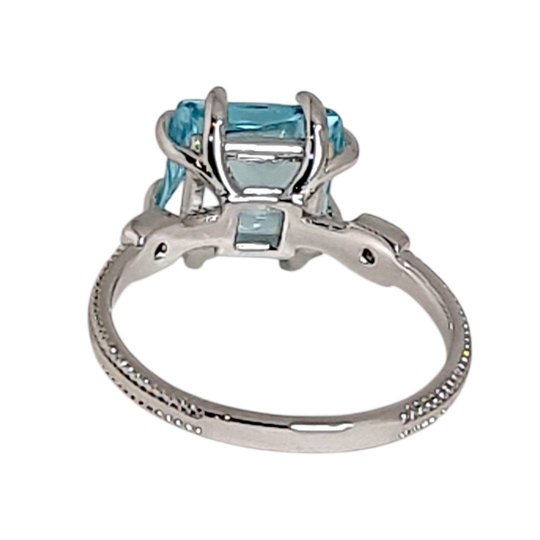 Anillo Paula Aguamarina Platino