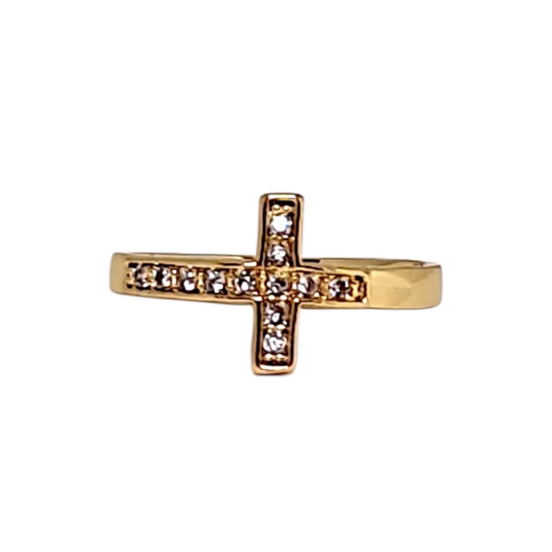 Anillo Cruz Circones Oro
