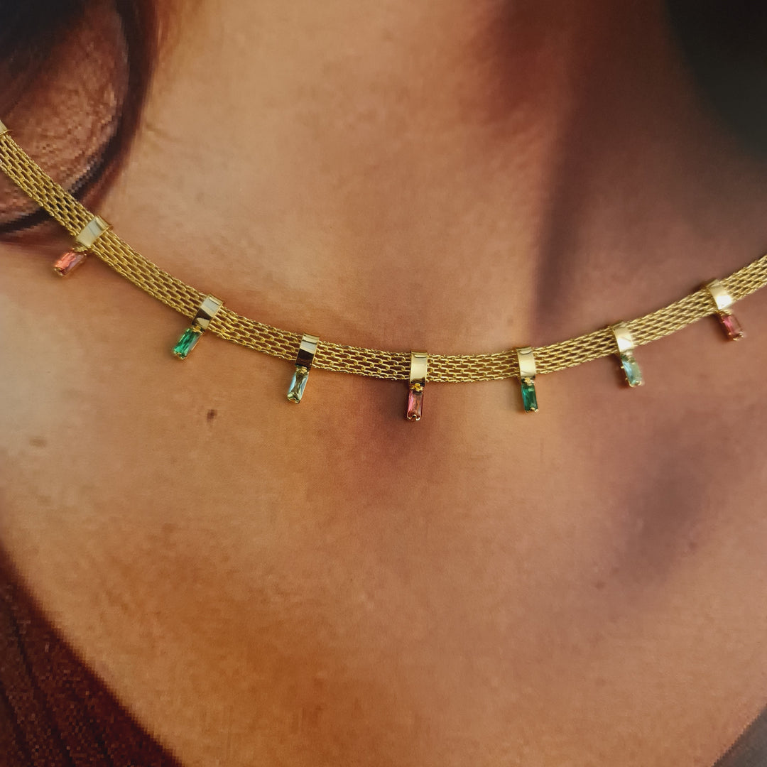 Collar Cinta Chocker Macarena Oro