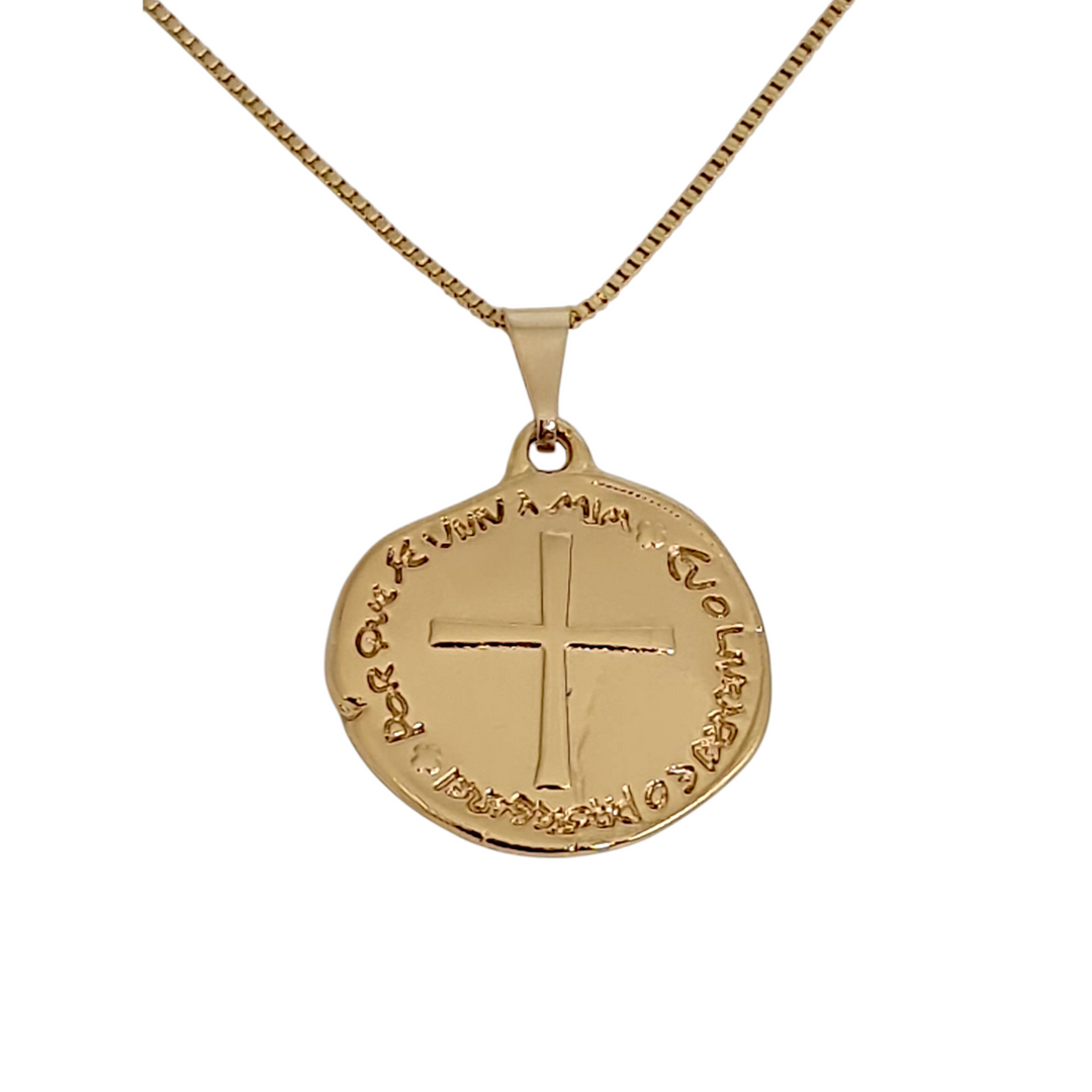 Collar Cruz Moderna Oro