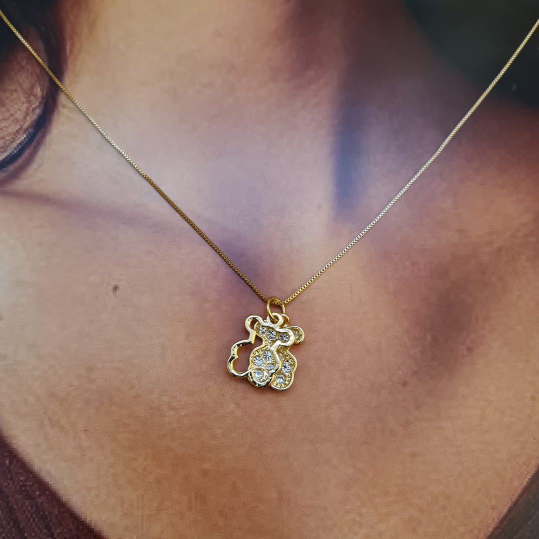 Collar Oso Circones Oro