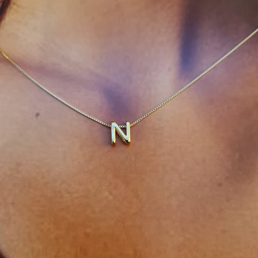 Collar Inicial Lisa Oro