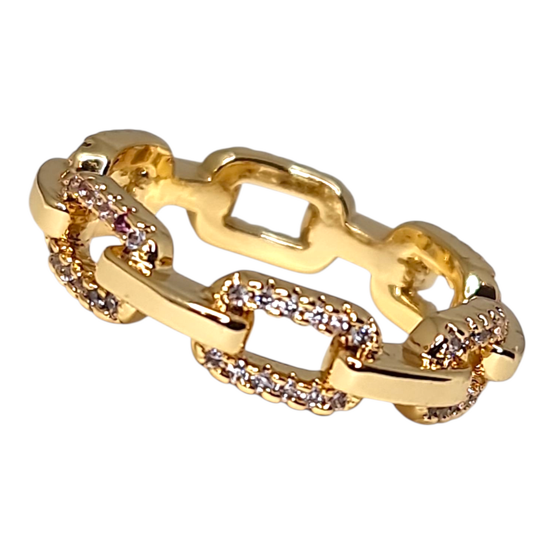 Anillo Eslabones Circones Oro