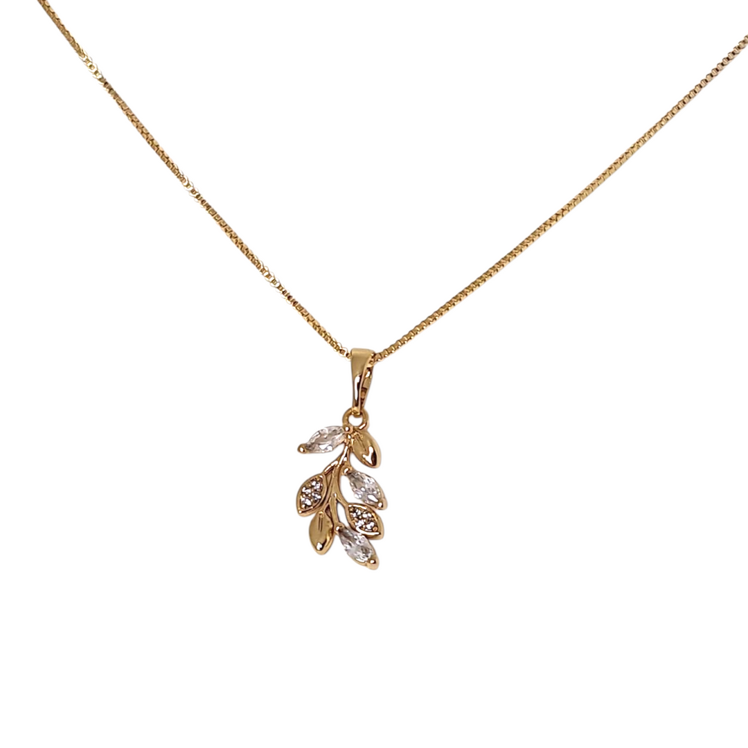 Collar Hoja Gracia Circones Oro