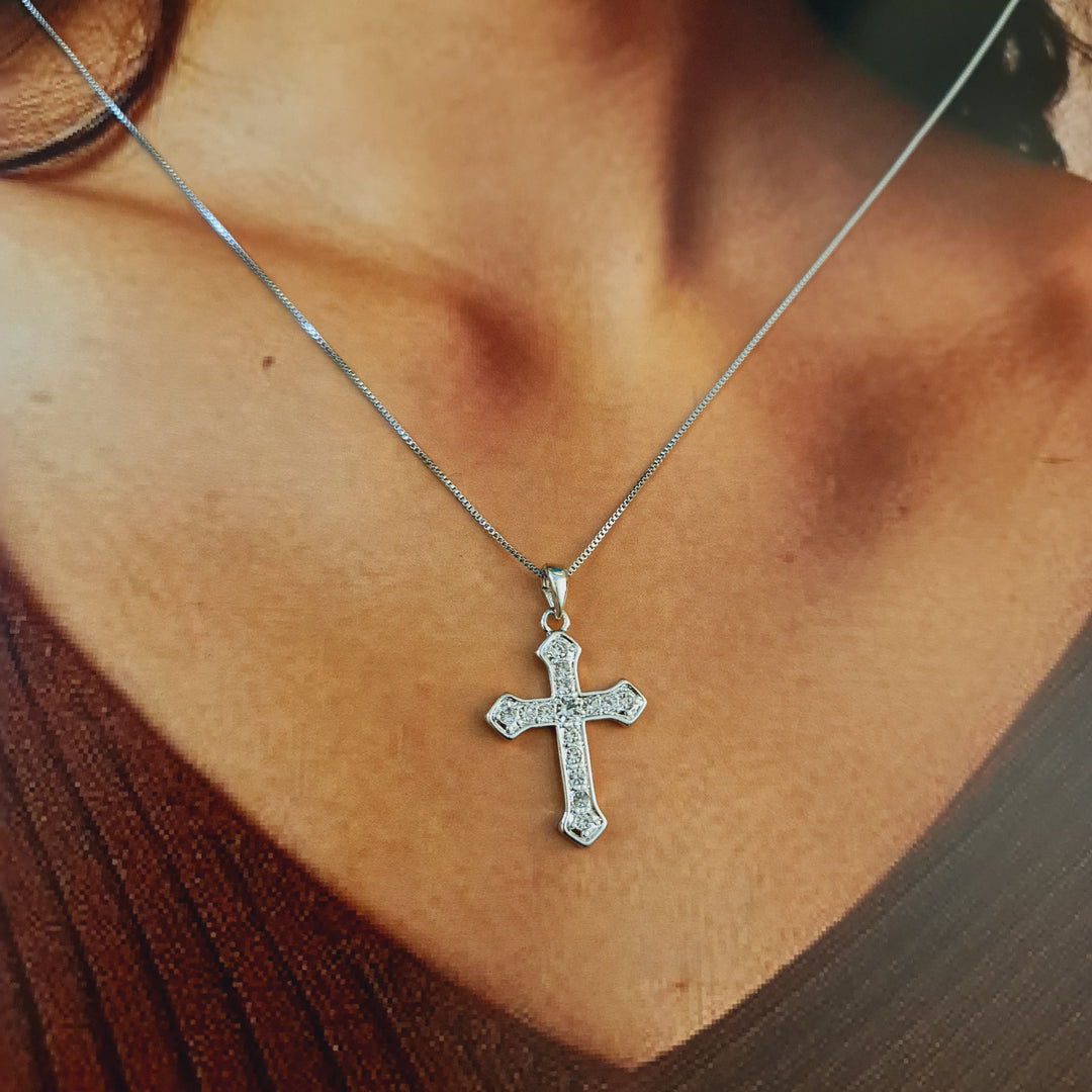 Collar Cruz Andrea Platino