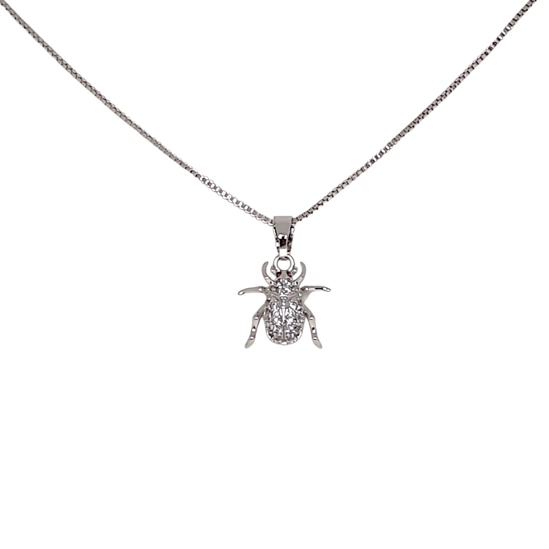 Collar Escarabajo Platino