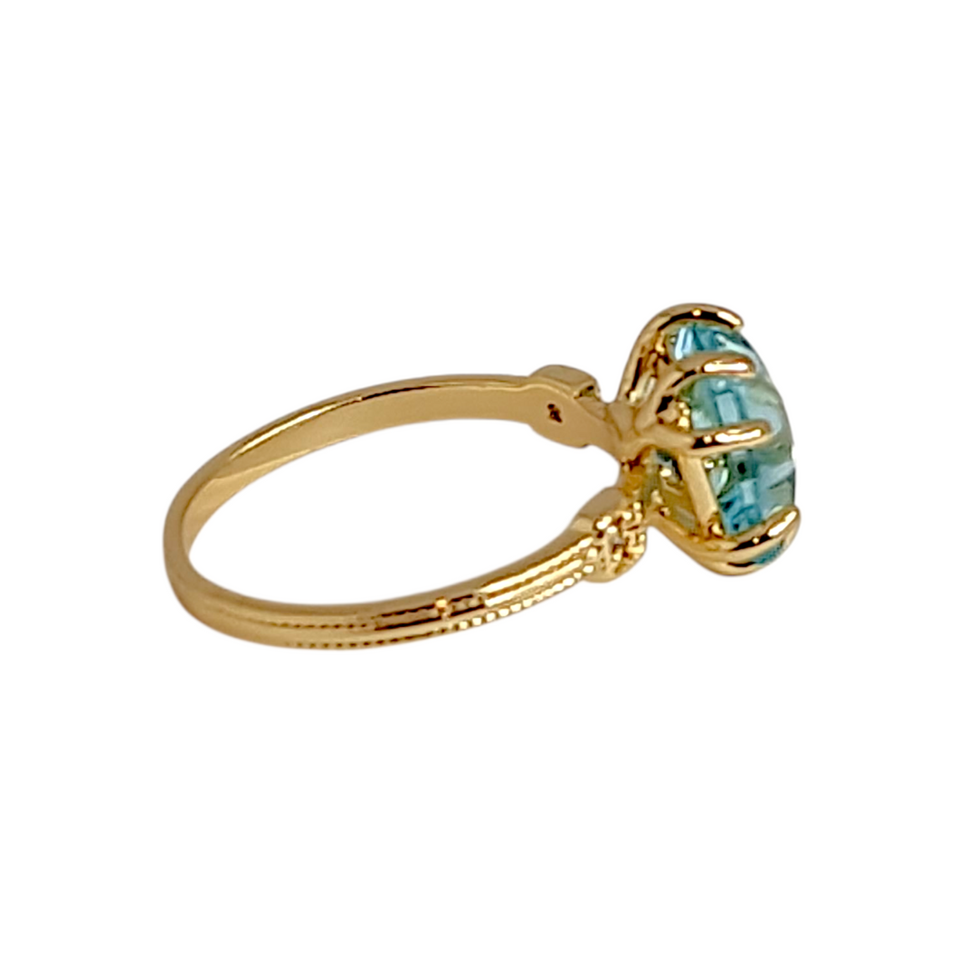 Anillo Paula Aguamarina Oro