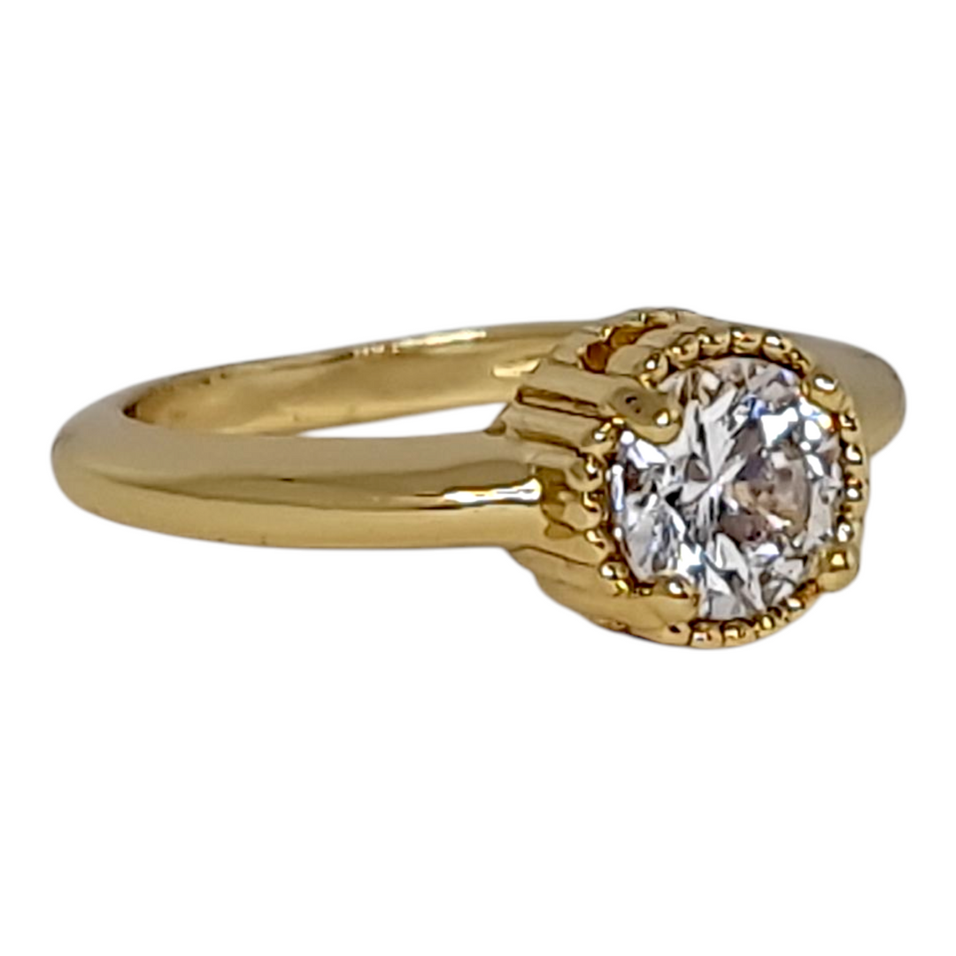 Anillo Carolina Solitario Oro