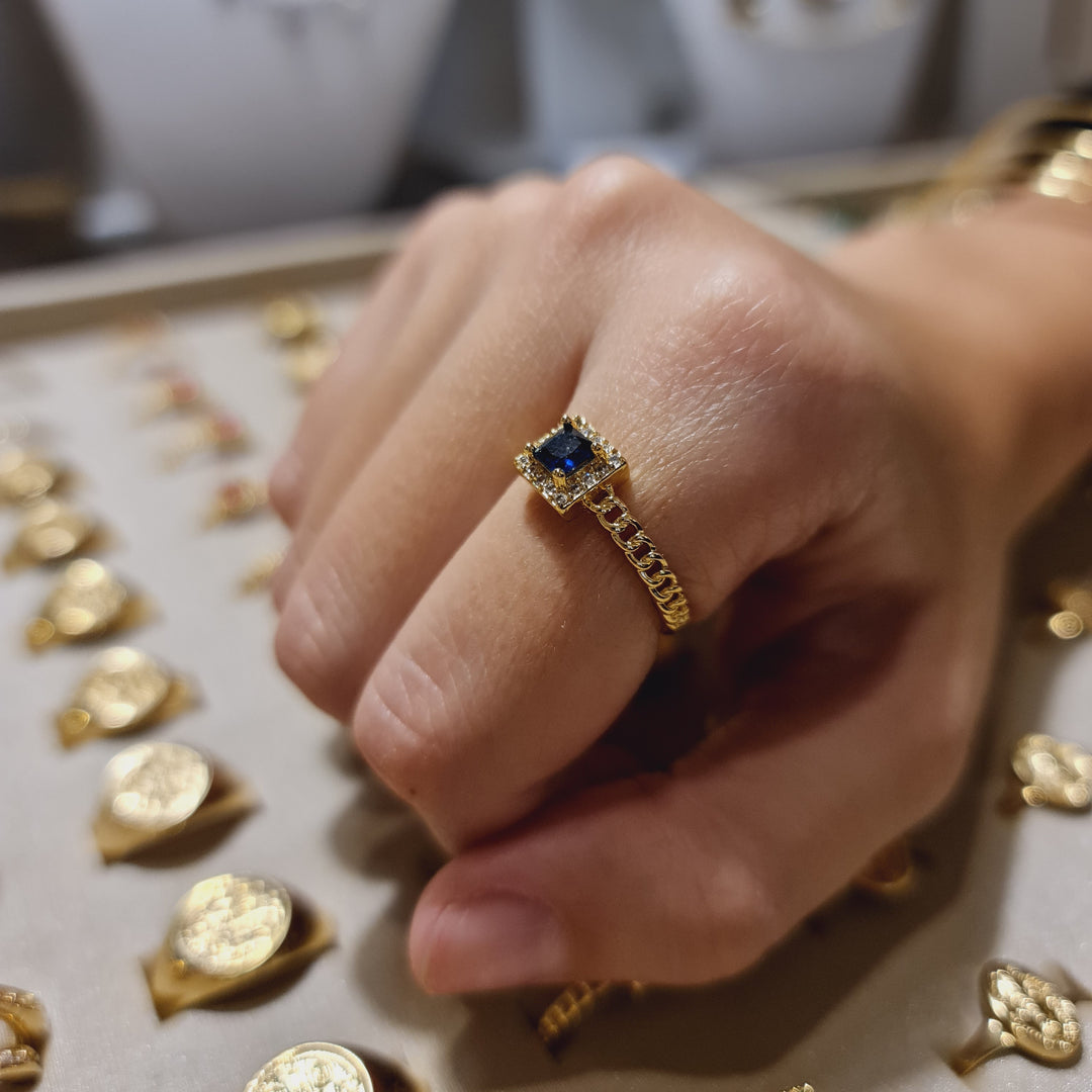 Anillo Sofía Záfiro Oro