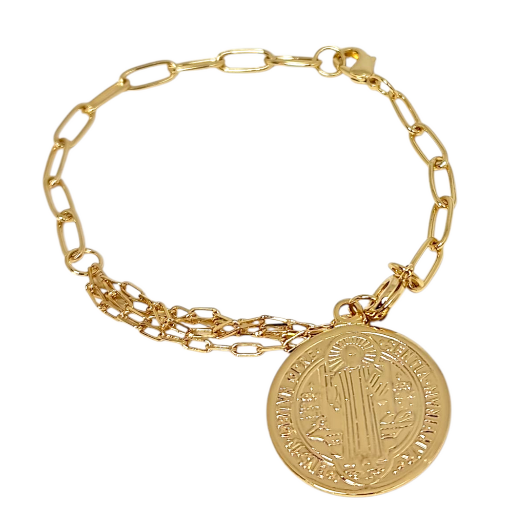 Pulsera San Benito Eslabones Oro