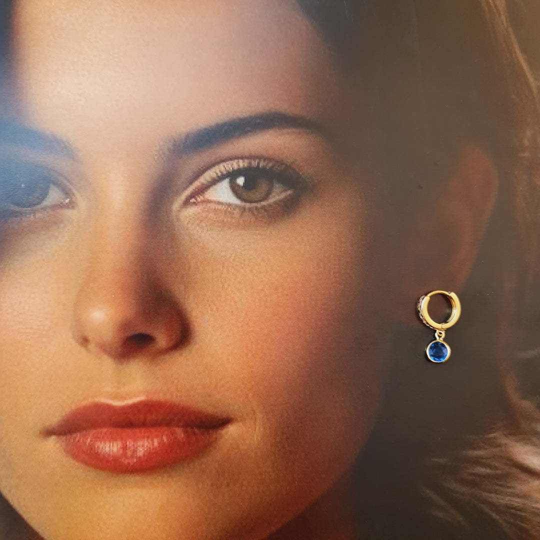Aros Paula Azul Oro