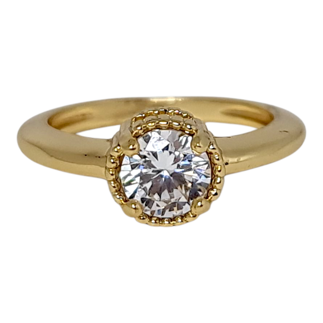Anillo Carolina Solitario Oro