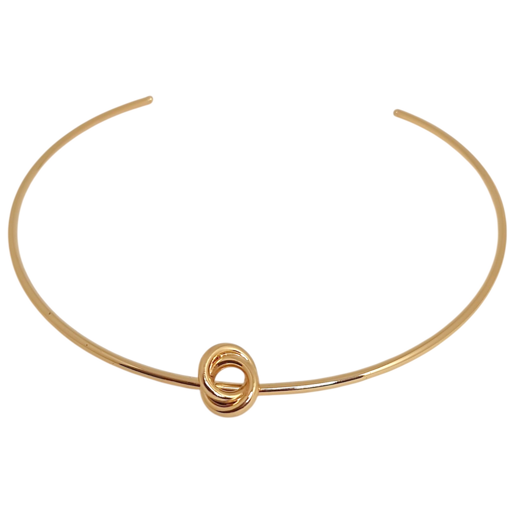 Collar Chocker Nudo Oro