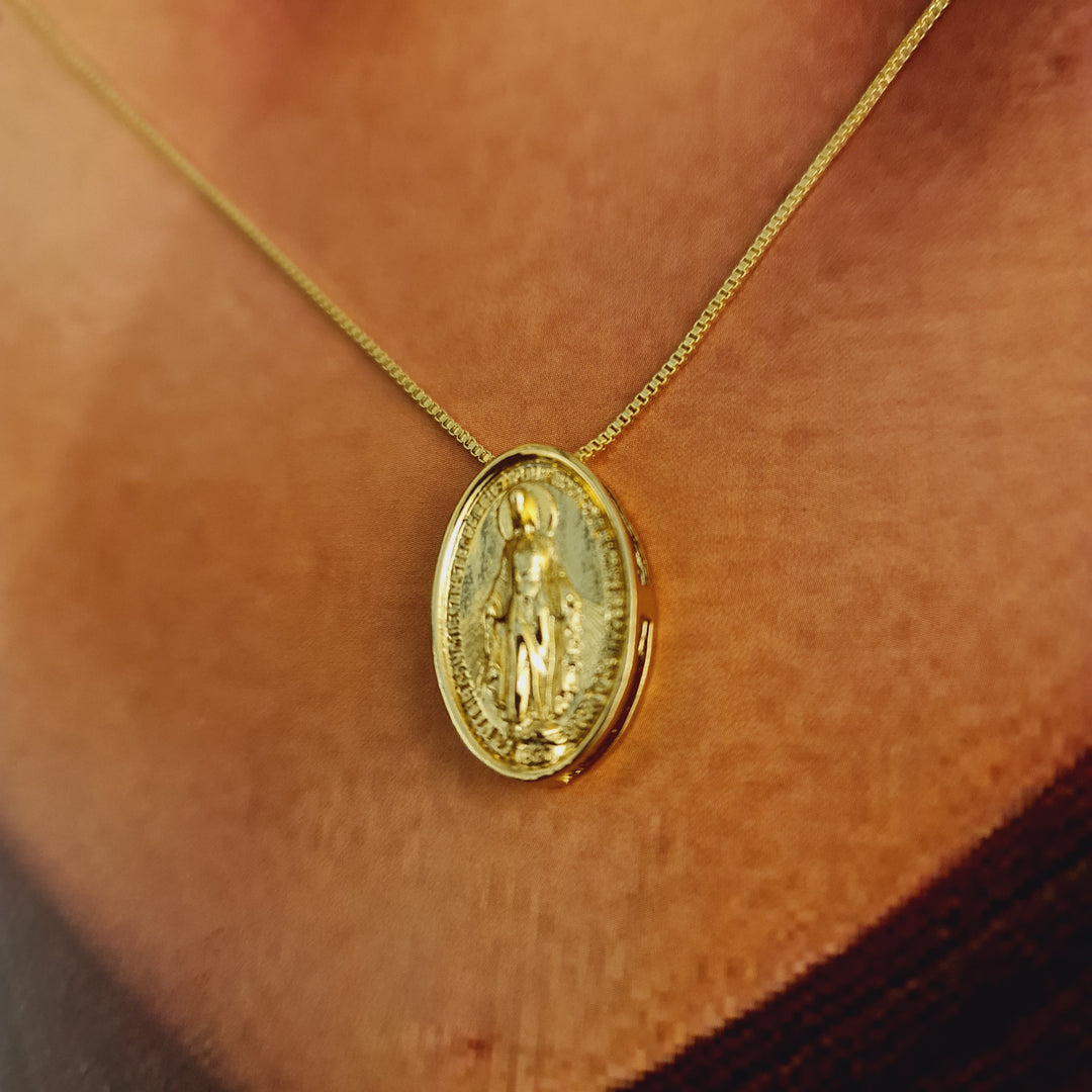 Virgen de los Rayos L Relieve Oro