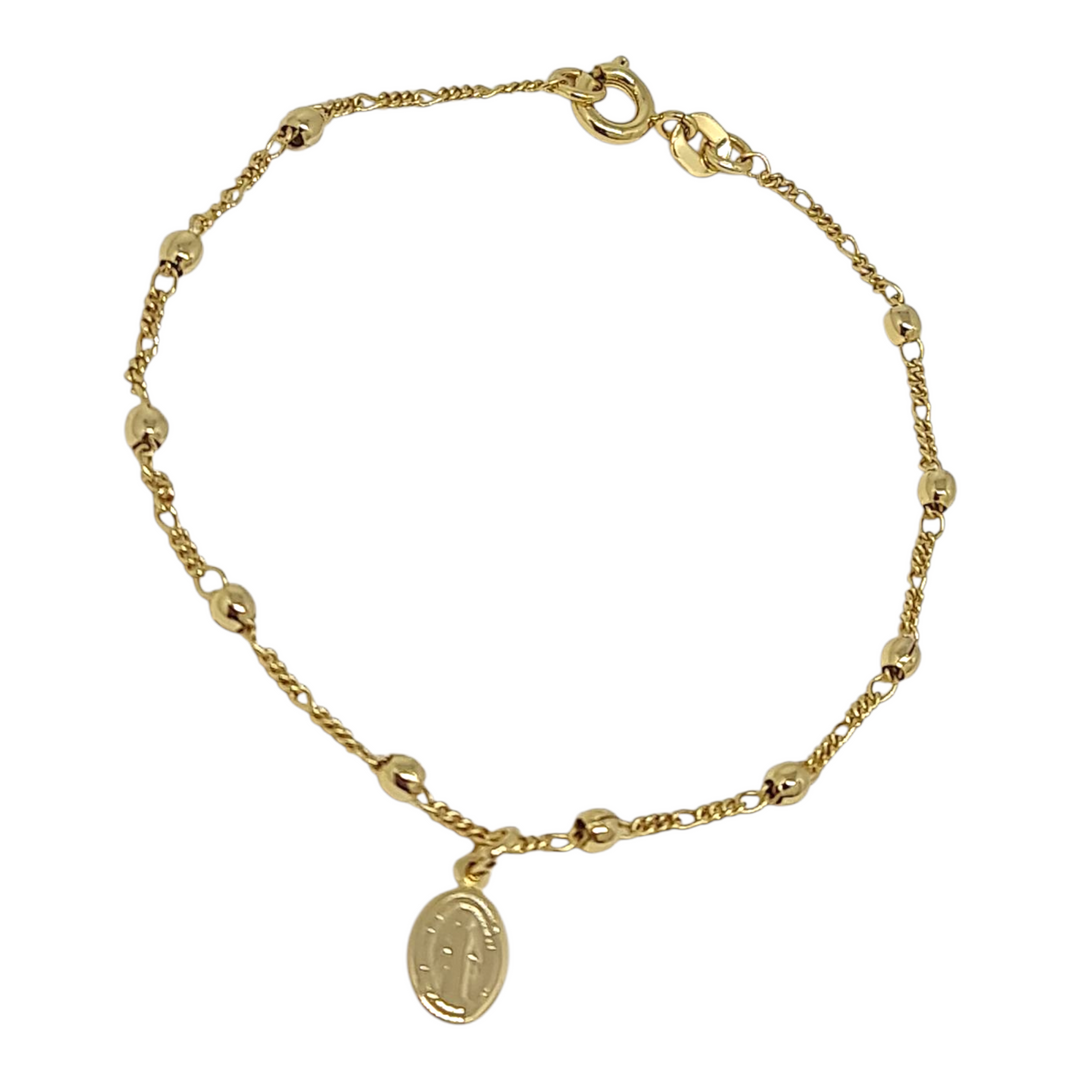 Pulsera Denario Medalla Oro