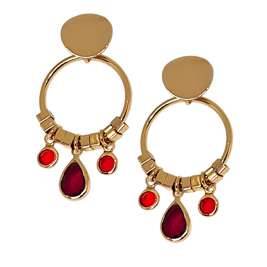 Aros Montserrat Rojo Oro