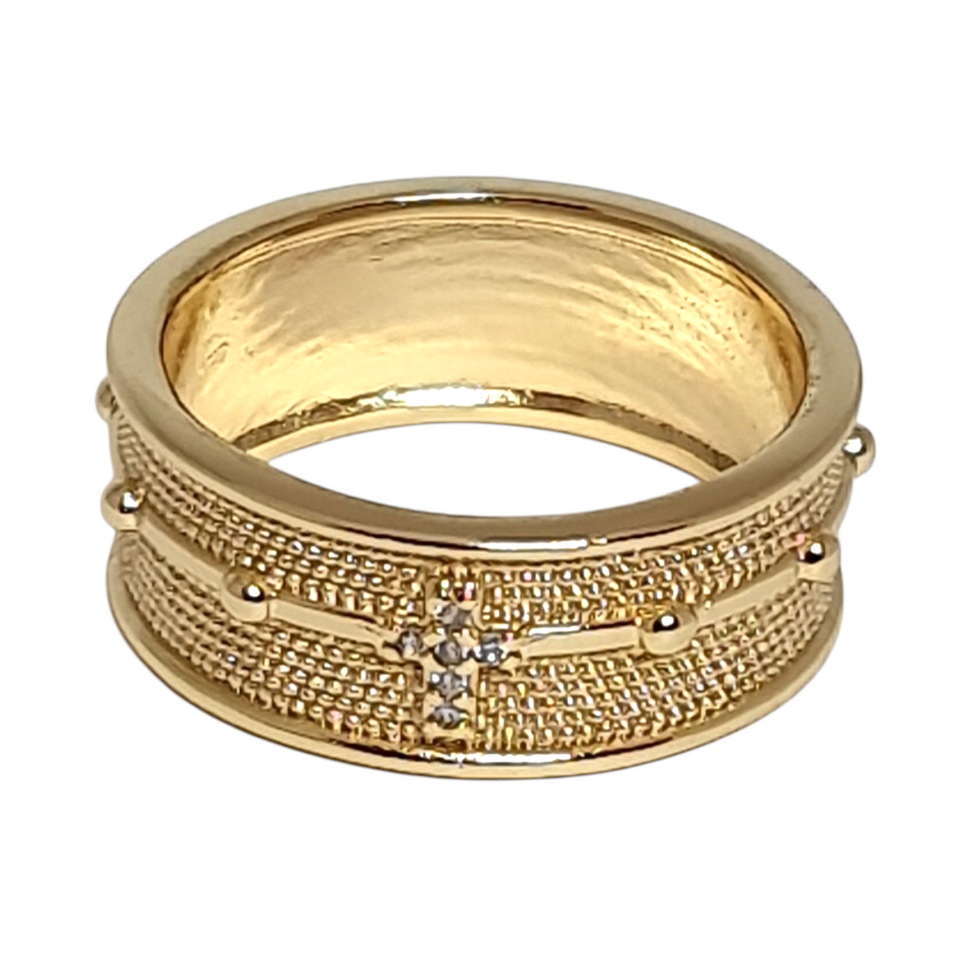 Anillo Denario Circón Oro
