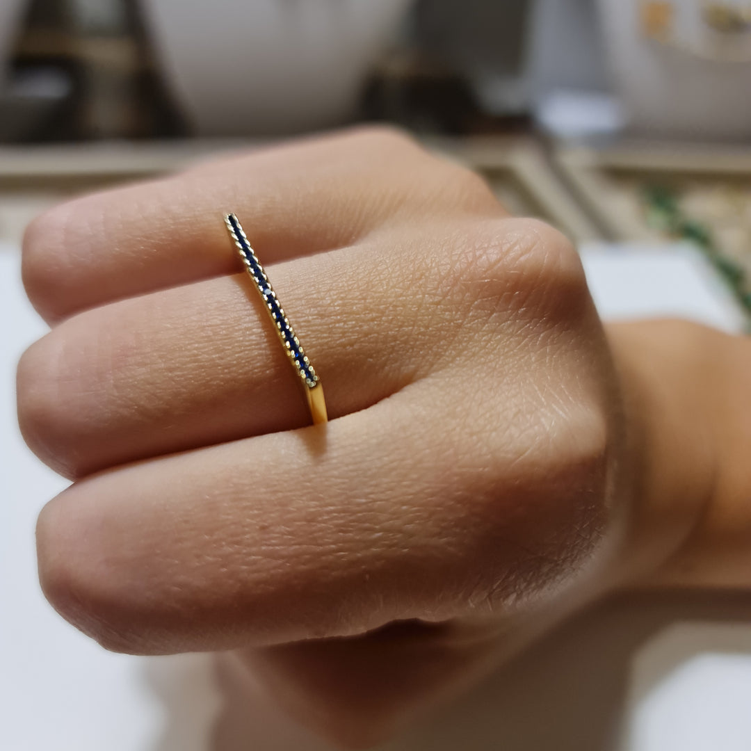 Anillo Carolina Záfiro Oro