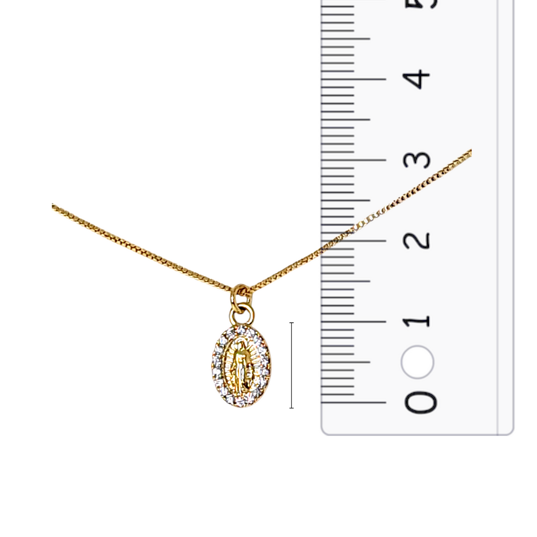 Collar Virgen De Los Rayos S Con Circones Oro