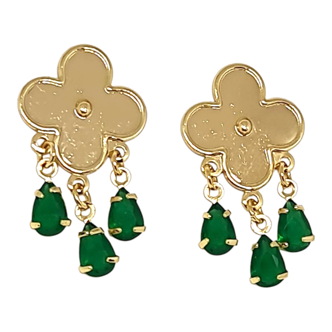 Aros Mariana Esmeralda Oro