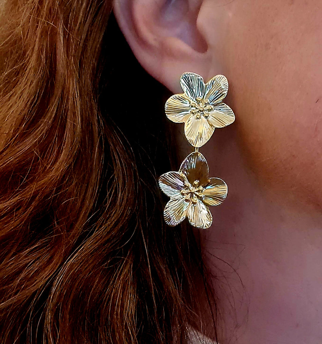 Aros Flores Ana Oro